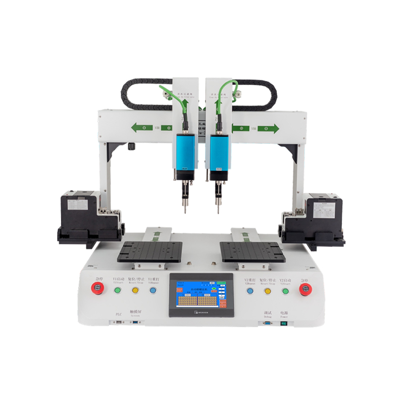 華菲特自動鎖螺絲機四軸雙平臺吸附式螺絲機吹氣式打螺絲機